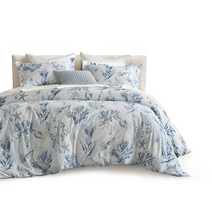 Casa Blanca Coral Reef 100% Cotton Sateen Duvet Cover Set - 1 of 4