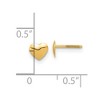 Black Bow Jewelry Kids 6mm Polished Heart Screw Back Earrings in 14k Yellow Gold - 4 of 4