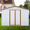 NicBex 10ft�12ft Outdoor Storage Sheds Metal Garden Sheds for Garden Tools, Bikes, Durable and Weather-Resistant - 2 of 4