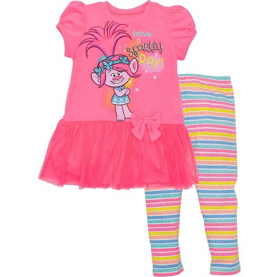 Dreamworks Trolls Poppy T-shirt And Leggings Outfit Set Infant To Little  Kid : Target