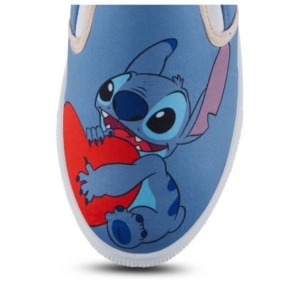 Disney Ladies Lilo and Stitch Shoes - Ladies Classic Lilo and Stitch Slip On Sneakers - Disney Lilo and Stitch Canvas Slip On Sneakers (Light Blue, 11) — фото 4