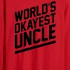 Men's - Instant Message - World's Okayest Uncle Long Sleeve Graphic T-Shirt - 2 of 4