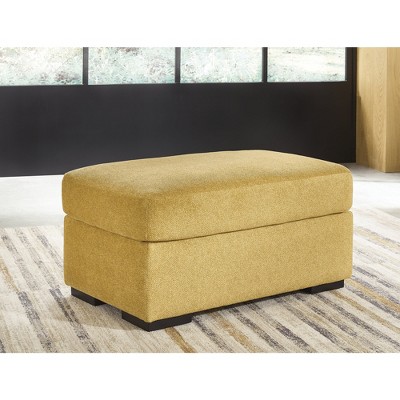 Sunflower Yellow Modern Upholstered Ottoman Pouf
