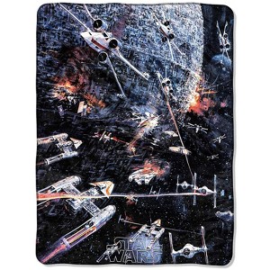 Northwest Star Wars Death Star Take Down Super Plush Throw Blanket 46" x 60" (117cm x 152cm) - 1 of 4