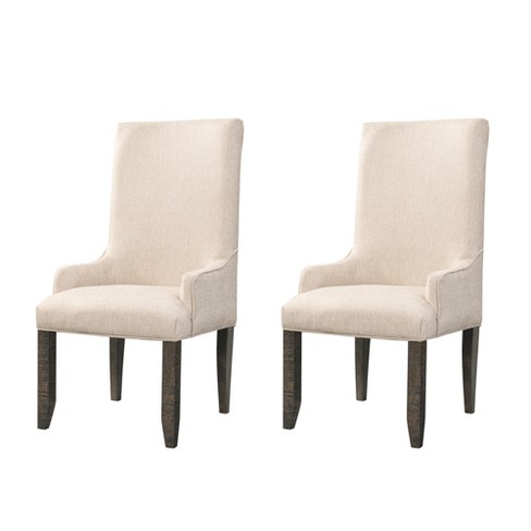 Stanford Parson Chair Set Cream, Parson Chairs With Arms
