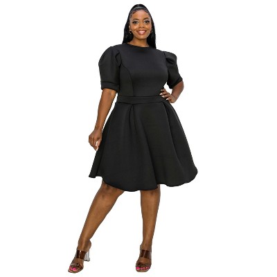 L I V D Women's Lindsey Neoprene Flare Dress