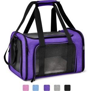 Cat Carriers Dog Carrier Pet Carrier For Small / Medium Cats Dogs Puppies (Up To 15lbs), TSA Airline Approved Small Dog Carrier Soft Sided - 1 of 4