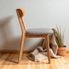Mshliw (Set of 2) Solid Oak Wood Dining Chairs, Natural Wooden Chairs with Upholstered Seat, Farmhouse Kitchen and Living Room Side Chairs - 4 of 4
