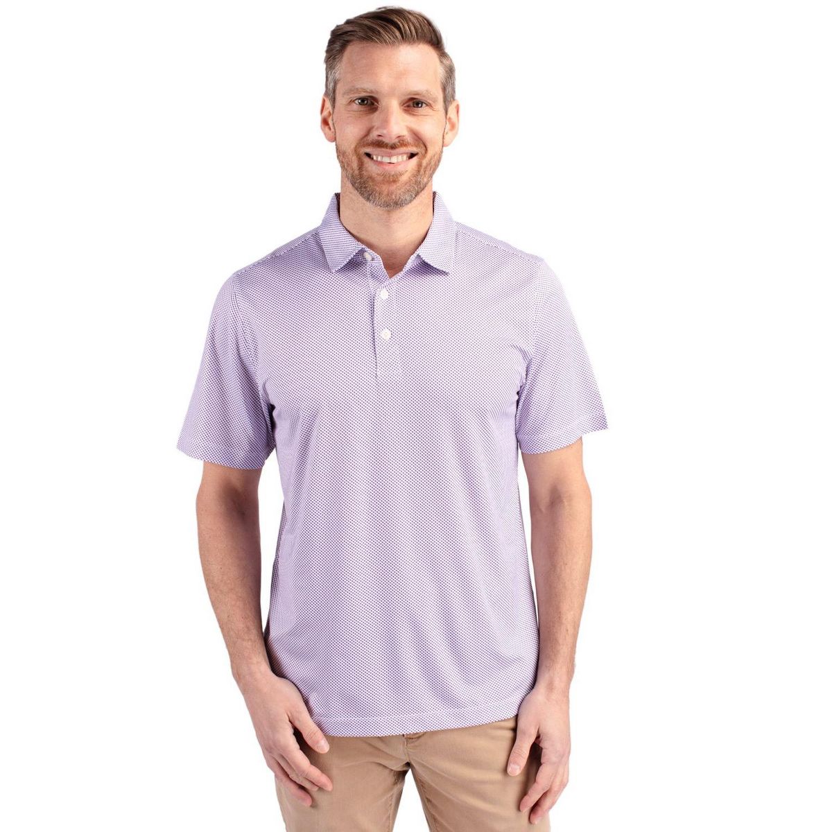 Cutter & Buck Pike Eco Symmetry Print Stretch Recycled Mens Polo - thumbnail 5