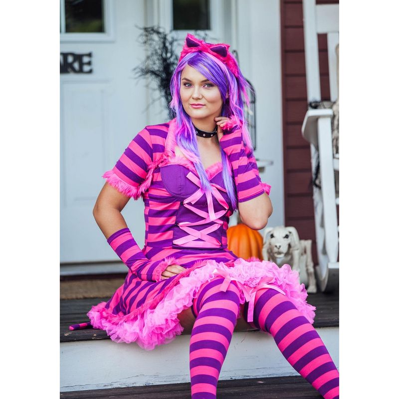 HalloweenCostumes.com Women's Wonderland Cat Costume, 4 of 6