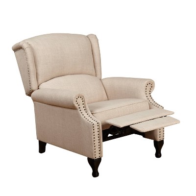 Upholstered Wing Recliner Beige - Buylateral