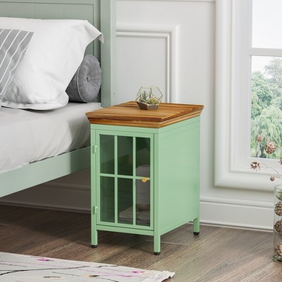 2 Set Nightstand with Storage Cabinet