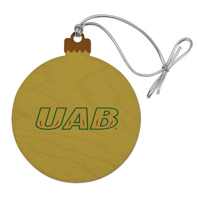 Alabama at Birmingham Secondary Logo Wood Christmas Tree Holiday Ornament