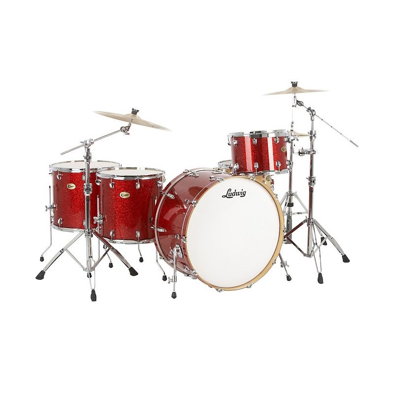 Ludwig Centennial Zep 4-Piece Shell Pack Red Sparkle, 1 of 3