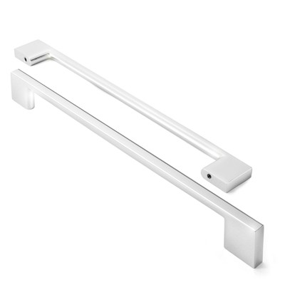 Polished Chrome Modern Cabinet Pulls with Mounting Hardware, 10 Pack