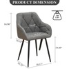 Hyleory Vintage Leather Dining Chairs Set of 2, Swivel Counter Stools for Kitchen Island, 360° Rotating Bar Height Chairs with Padded Seat - 2 of 4