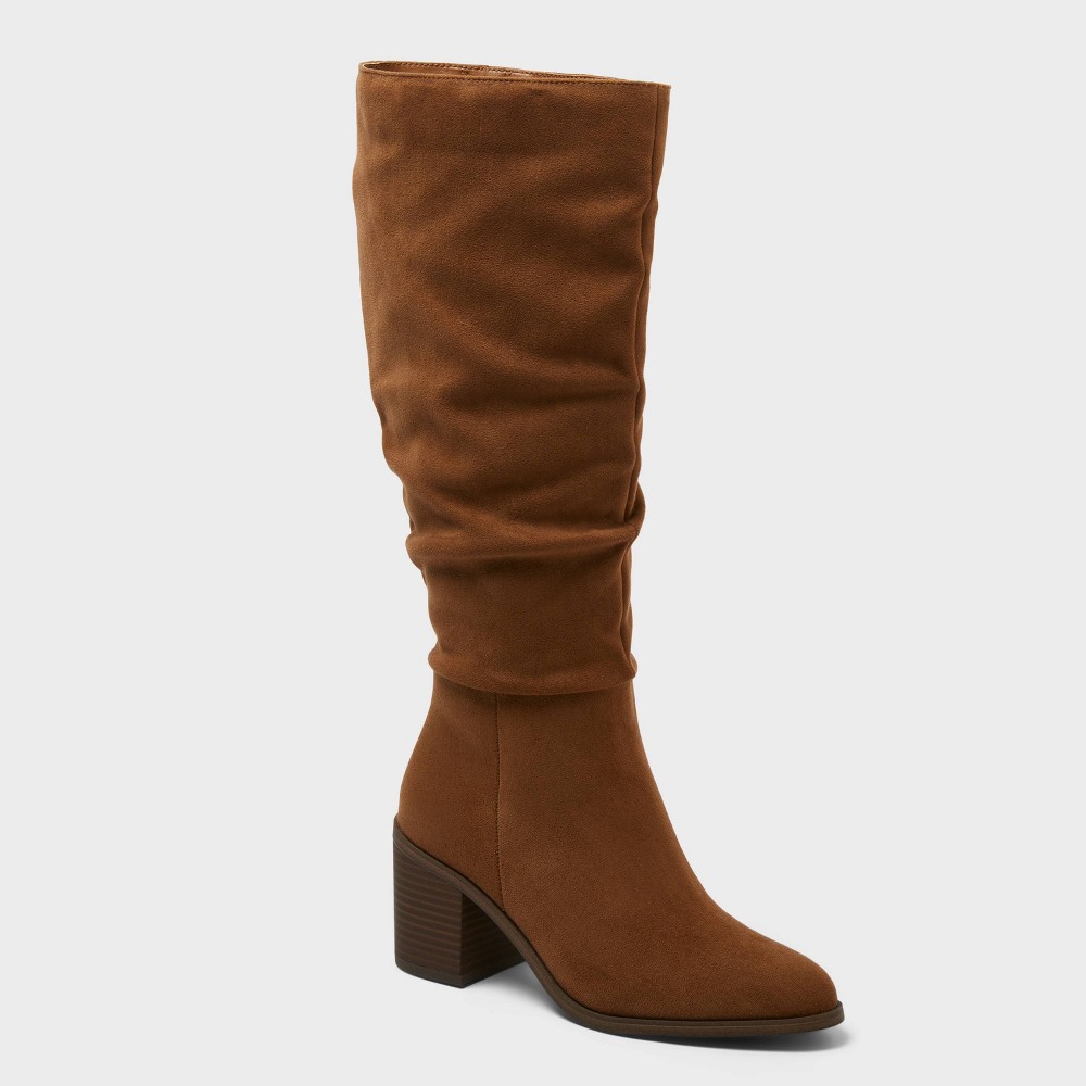 Women's Kitty Tall Boots - Universal Thread™ Cognac 5.5