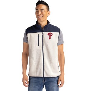 Philadelphia Phillies Cutter & Buck Cascade Eco Fleece Mens Vest - 1 of 1