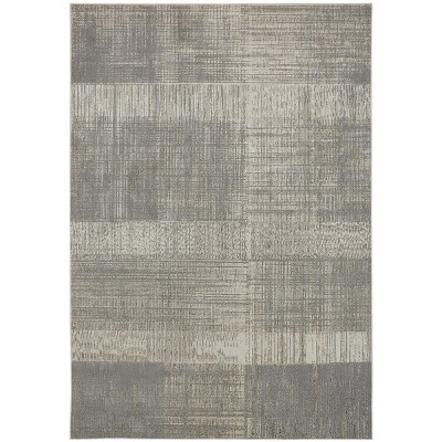 Aura Modern Abstract Gray/Ivory Area Rug