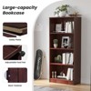 Lirago,Adjustable 4-Shelf Wooden Bookcase-Freestanding Home Office & Living Room Storage,Mahogany - 4 of 4