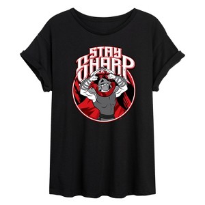 Women's - Teenage Mutant Ninja Turtles - Stay Sharp Oversized Graphic T-Shirt - 1 of 4