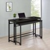 Coaster Hawes 4pc Transitional Multipurpose Wood Counter Height Dining Set Black/Dark Chocolate - 2 of 4