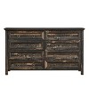 HDZNVF Farmhouse 8 Drawers Dresser Chests for Bedroom, Wood Rustic Wide Chset of Drawers - 2 of 4