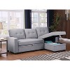NicBex Line Sleeper Sectional Sofa,L-Shaped Couch with Reversible Storage Chaise for Living Room,Apartment,Office - 3 of 4