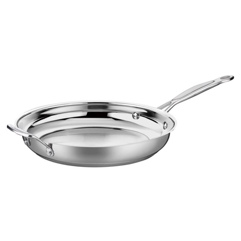 Cuisinart Chef's Classic Aluminum/Stainless Steel Skillet 12 in. Silver, 1 of 2