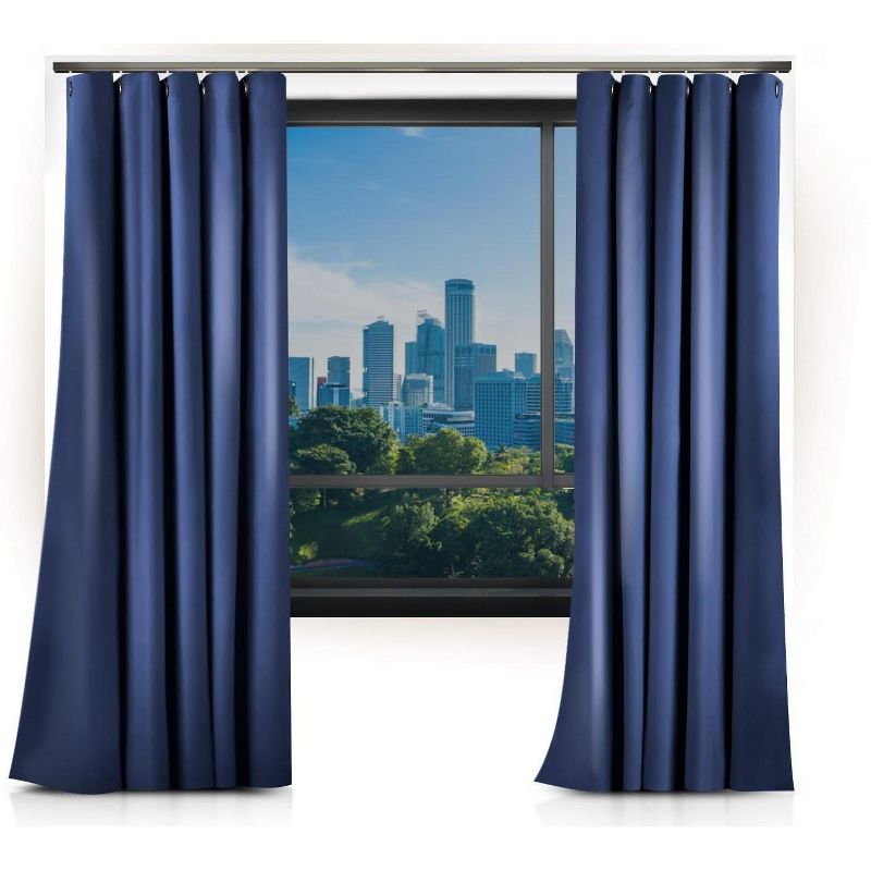 Room/Dividers/Now 1.38" x 72" Ceiling Curtain Track Set - Zoro Black - Small, 3 of 4