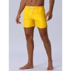 INSPIRE CHIC Men's Casual Lightweight Solid Color Elastic Waist Drawstring Summer Beach Board Shorts - 2 of 4