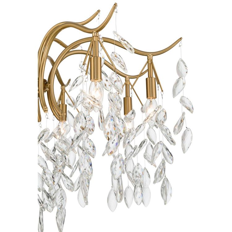 Vienna Full Spectrum Rysa Warm Brass Chandelier 30 1/2" Wide Modern Clear Crystal 9-Light Fixture for Dining Room House Foyer, 3 of 9