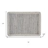 80" Navy Blue And Natural Solid With Border Cotton Table Runner - 3 of 4