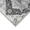6' Gray And Dark Gray Medallion Runner Rug - 4 of 4