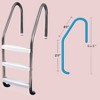 Swim Central Stainless Steel Pool Deck Ladder with Handrail - 52.5" - Silver - 3 of 3