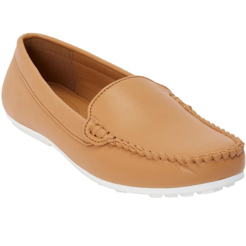 Women's wide width online driving moccasins