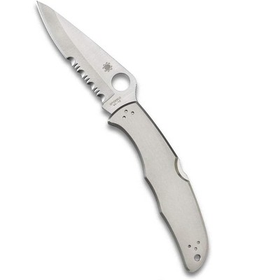 Spyderco Endura 4 Stainless Steel Folding Pocket Knife with VG-10 Blade | Get Exceptional Cutting Performance with the Stainless Steel Handle