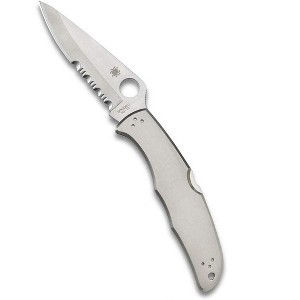 Spyderco Endura 4 Stainless Steel Folding Pocket Knife with VG-10 Blade | Get Exceptional Cutting Performance with the Stainless Steel Handle - 1 of 4