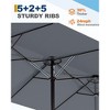 13FT Outdoor Umbrellas for Patio, Double-Sided Rectangular Patio Umbrella with Fade Resistant Canopy for Deck Pool Garden Backyard - 3 of 4