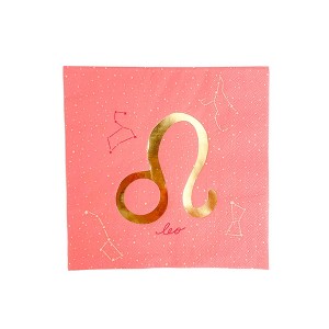 Jollity & Co. - Zodiac Leo Large Napkins - Pack of 16 Paper Napkins - 1 of 3