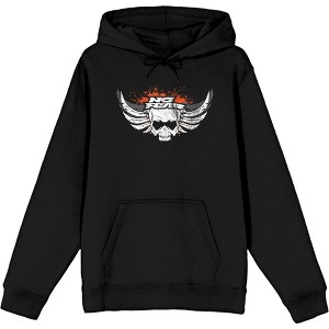 No Fear Skull With Wings Vintage Logo Adult Long Sleeve Hoodie - 1 of 2