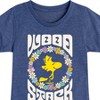 Girls' - Peanuts - Retro Floral Woodstock Fitted Short Sleeve Graphic T-Shirt - 2 of 4