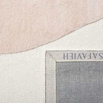 Ivory and Rust Hand-Tufted Wool 6' x 9' Area Rug