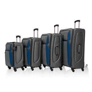 Coolife Expandable 4 Piece Set Suitcase Softside Lightweight Luggage Travel Set - 1 of 4