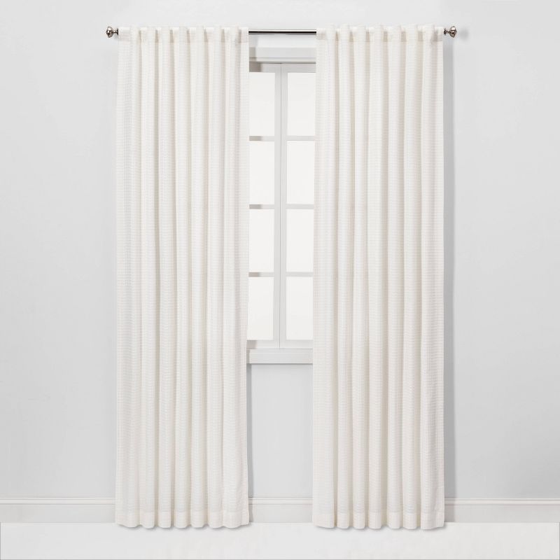 1pc Light Filtering Honeycomb Window Curtain Panel White - Threshold™, 3 of 8