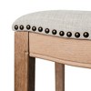 Maven Lane Adrien Backless Saddle Bar Stool with Fabric Upholstery 31" - 4 of 4