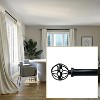 Versailles Esencial Atlas Steel Heavy Duty Curtain Rod Set for Windows Antique Black - 3 of 4