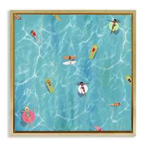 Stupell Industries Swimming Aerial Summer View, 25" x 25" - 1 of 4