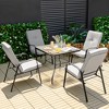 Tangkula 6PCS Outdoor Dining Set Patio Table & Chair Furniture Set w/ Cushions & Umbrella - 2 of 4