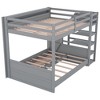 NicBex Full Size Bunk Bed Convertible Design Pine Frame Bed Frame with Storage Stairs, Drawers and Guardrails, No Box Spring Required - 3 of 4